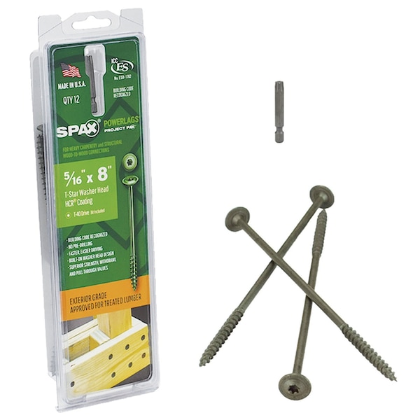 Sheet Metal Screw, 8 in, Steel Flange Round Head Torx Drive, 12 PK